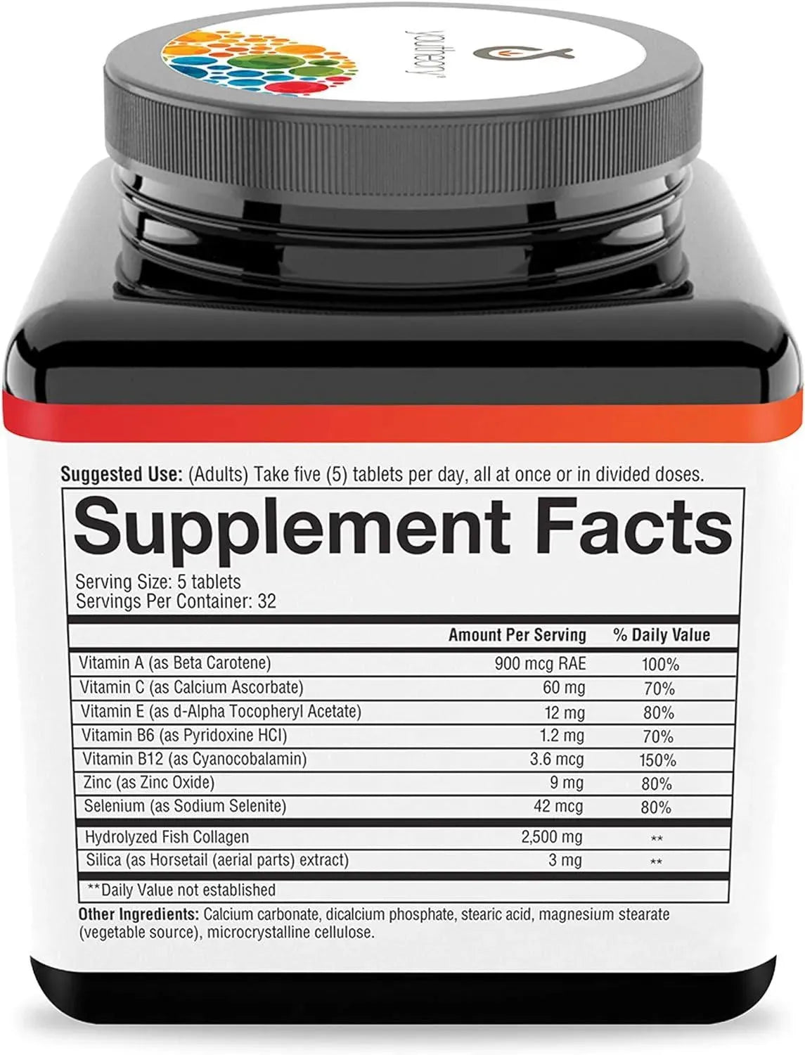 YOUTHEORY - Youtheory Marine Collagen with 18 Amino Acids 160 Tabletas - The Red Vitamin MX - Suplementos Alimenticios - {{ shop.shopifyCountryName }}