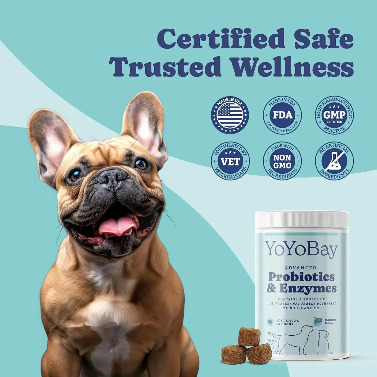 YOYOBAY - YoYoBay Probiotics and Digestive Enzymes for Dogs 90 Masticables - The Red Vitamin MX - Probióticos Para Perros - {{ shop.shopifyCountryName }}