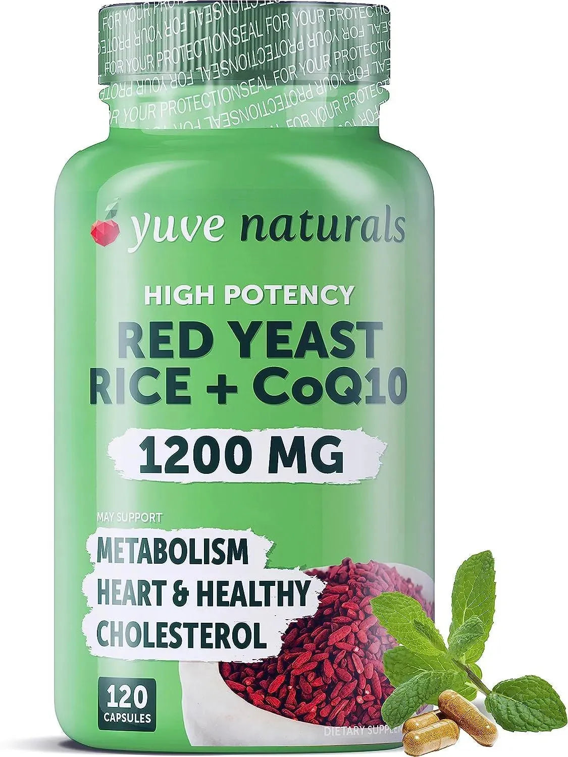 YUVE NATURALS - Yuve Naturals Red Yeast Rice 1200Mg. 120 Capsulas - The Red Vitamin MX - Suplementos Alimenticios - {{ shop.shopifyCountryName }}