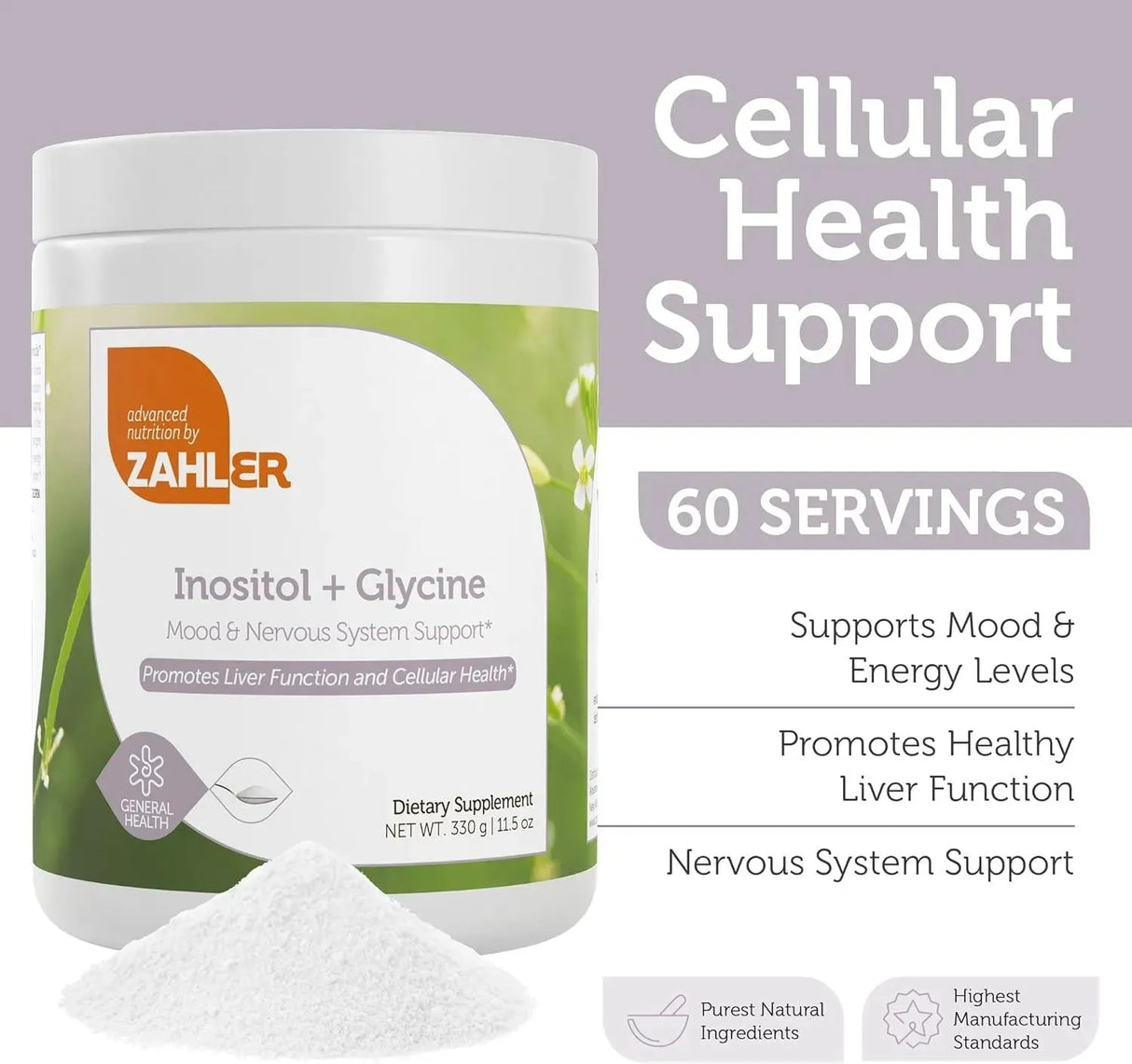 ZAHLER - Zahler Inositol & Glycine Supplement Powder 330Gr. - The Red Vitamin MX - Suplementos Alimenticios - {{ shop.shopifyCountryName }}