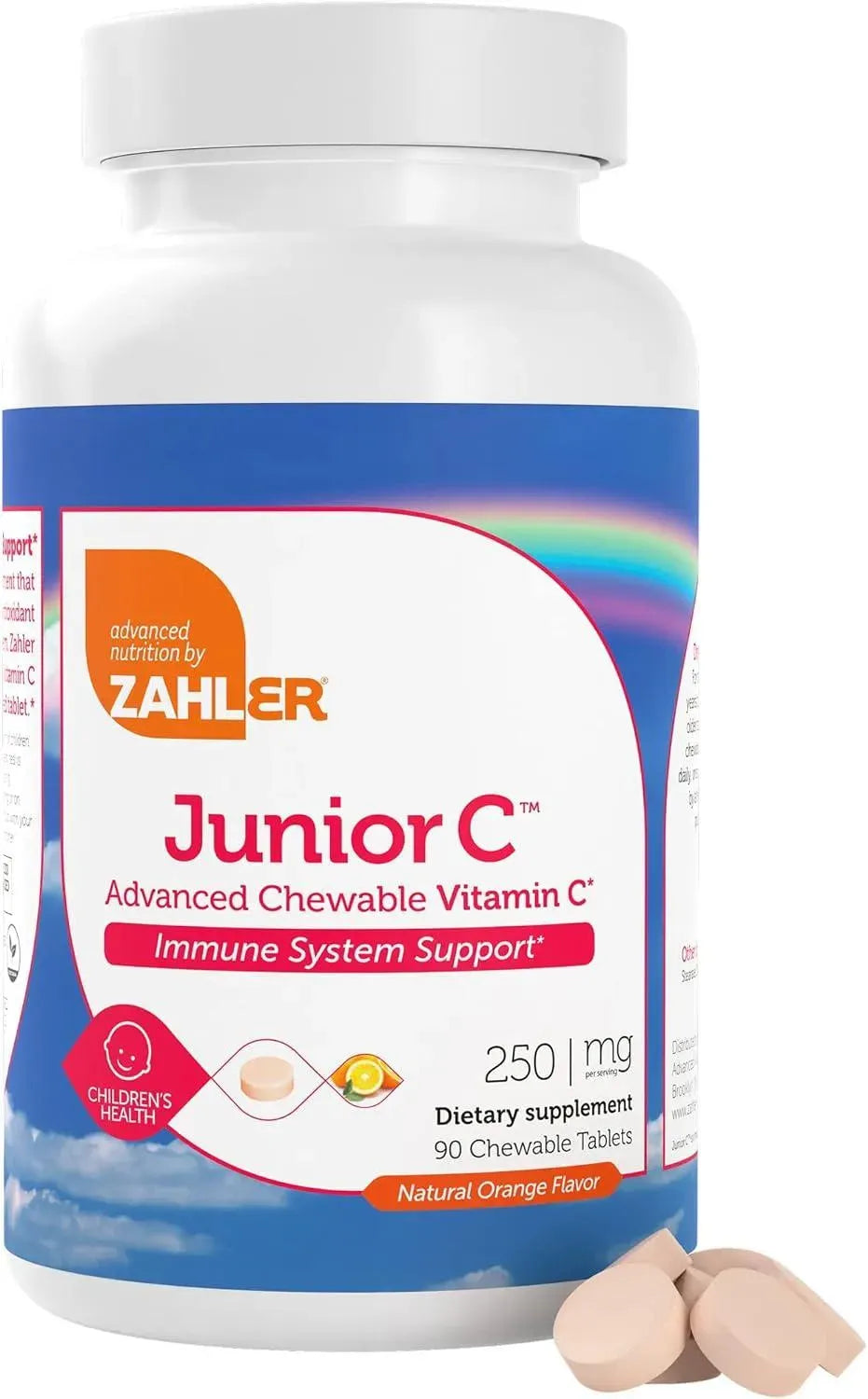 ZAHLER - Zahler Junior C Advanced Chewable Vitamin C for Kids 90 Tabletas Masticables - The Red Vitamin MX - Suplementos Alimenticios - {{ shop.shopifyCountryName }}