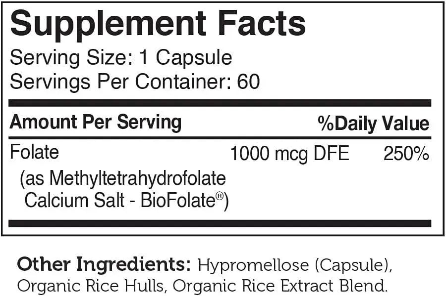 ZAHLER - Zahler Methyl Folate 1000mcg 60 Capsulas - The Red Vitamin MX - Suplementos Alimenticios - {{ shop.shopifyCountryName }}