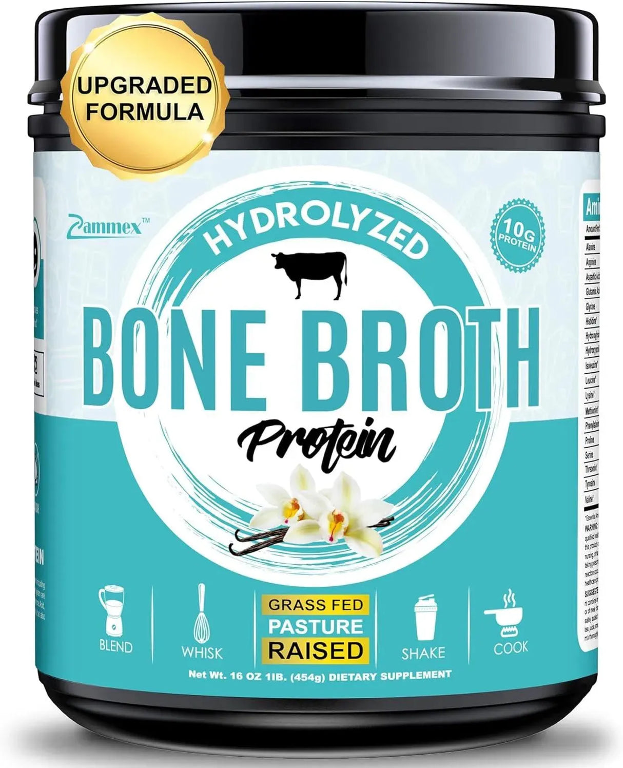 ZAMMEX - Zammex Bone Broth Protein Powder Vanilla Flavor 454Gr. - The Red Vitamin MX - Suplementos Alimenticios - {{ shop.shopifyCountryName }}