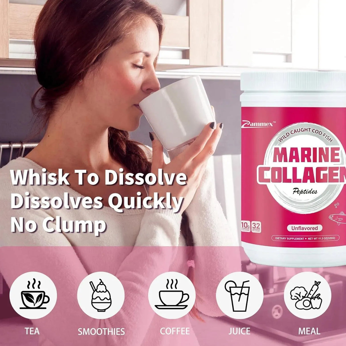 ZAMMEX - Zammex Marine Collagen Peptides Powder Unflavored 320Gr. - The Red Vitamin MX - Suplementos Alimenticios - {{ shop.shopifyCountryName }}