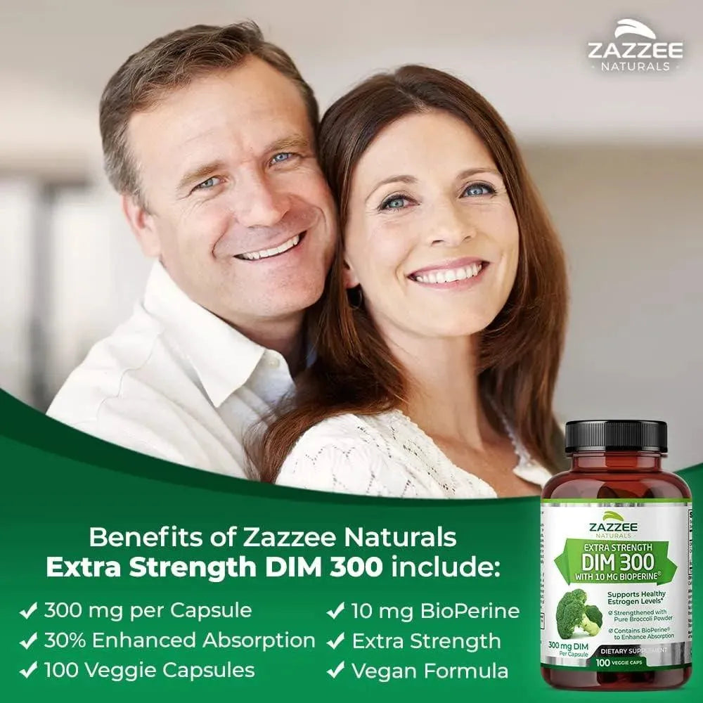 ZAZZEE NATURALS - Zazzee Extra Strength DIM 300 100 Capsulas - The Red Vitamin MX - Suplementos Alimenticios - {{ shop.shopifyCountryName }}