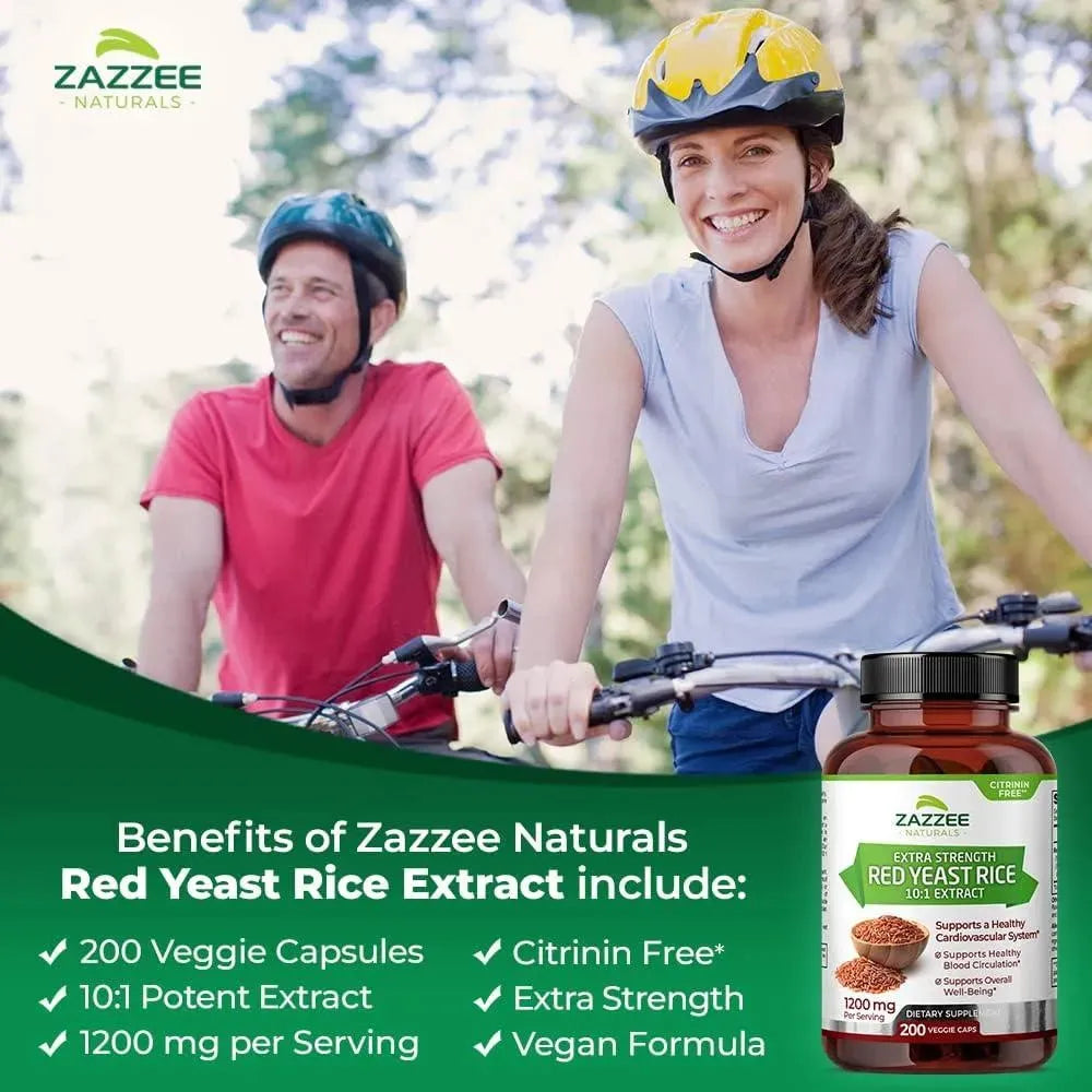 ZAZZEE NATURALS - Zazzee Extra Strength Red Yeast Rice 1200Mg. 200 Capsulas - The Red Vitamin MX - Suplementos Alimenticios - {{ shop.shopifyCountryName }}