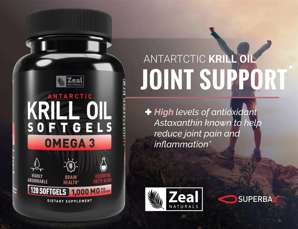 ZEAL NATURALS - Zeal Naturals Antarctic Krill Oil 1000Mg. 120 Capsulas Blandas - The Red Vitamin MX - Suplementos Alimenticios - {{ shop.shopifyCountryName }}