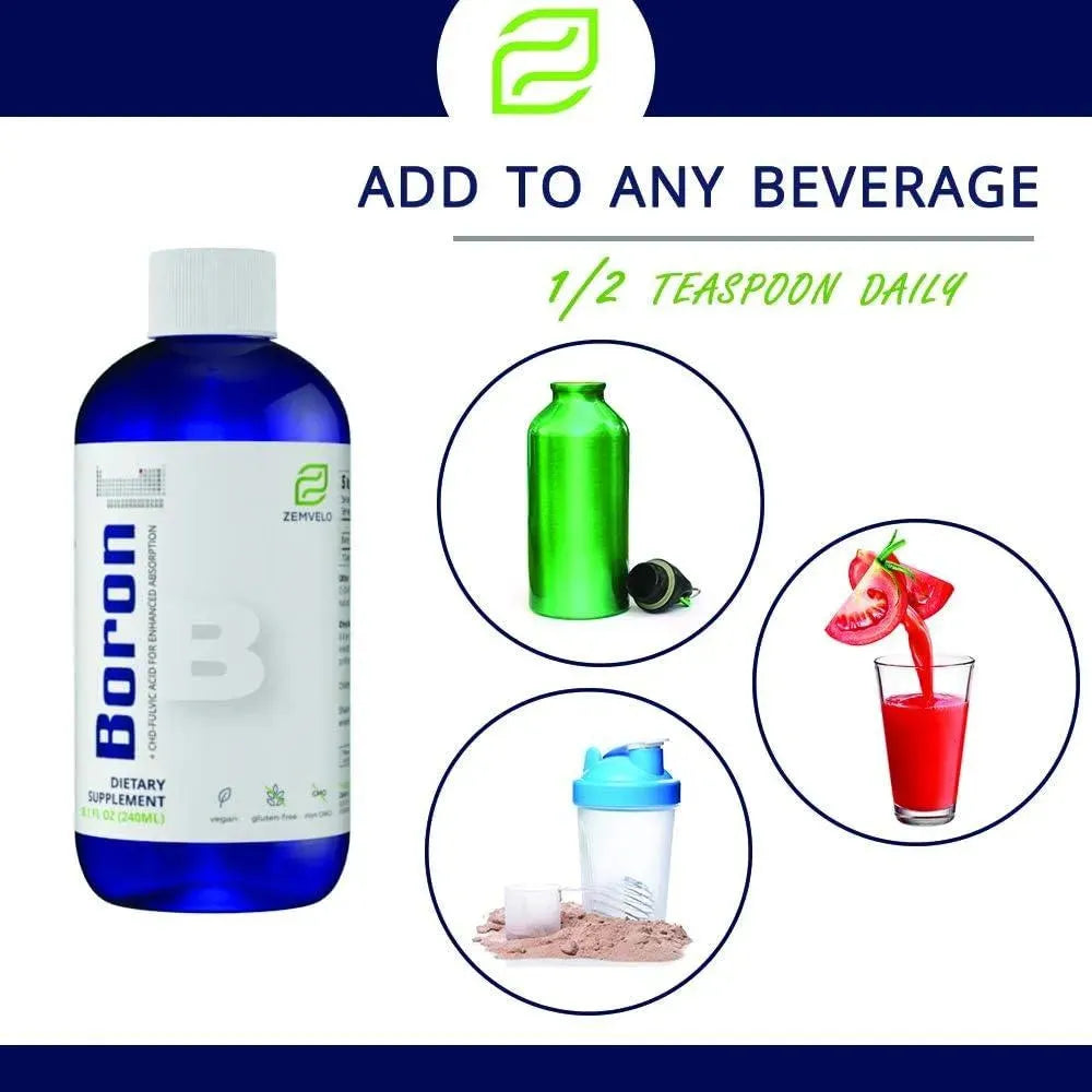 ZEMVELO - Zemvelo Boron Liquid 240Ml. - The Red Vitamin MX - Suplementos Alimenticios - {{ shop.shopifyCountryName }}