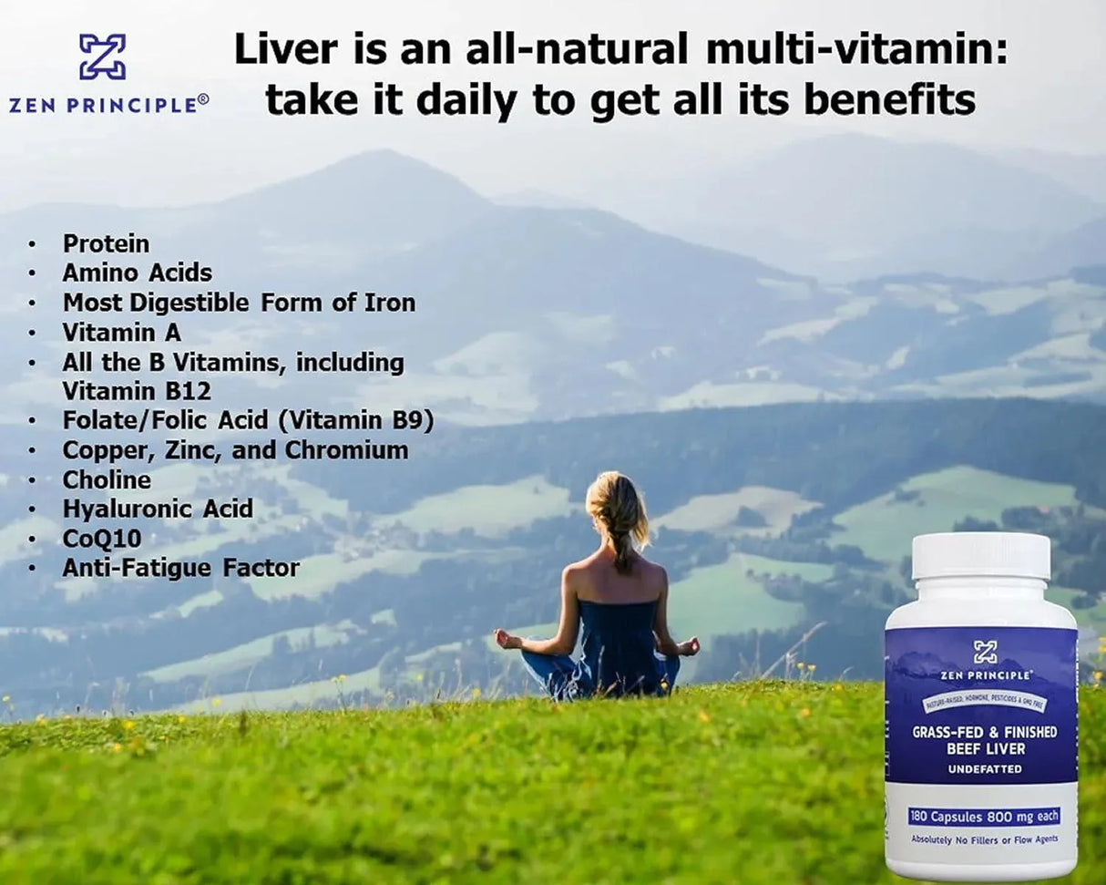 ZEN PRINCIPLE - Zen Principle Beef Liver Grass-Fed 180 Capsulas - The Red Vitamin MX - Suplementos Alimenticios - {{ shop.shopifyCountryName }}