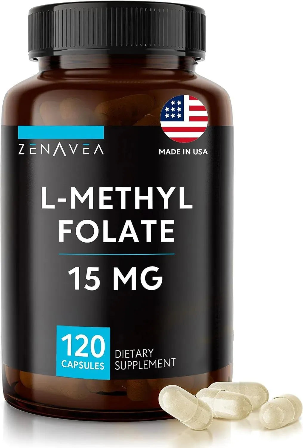 ZENAVEA - Zenavea L-Methylfolate 15Mg. 120 Capsulas - The Red Vitamin MX - Suplementos Alimenticios - {{ shop.shopifyCountryName }}