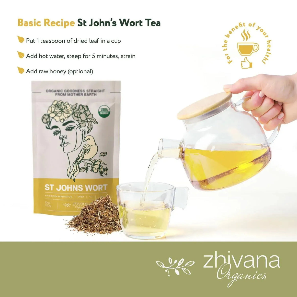 ZHIVANA ORGANICS - Zhivana Organics St Johns Wort Herb 283Gr. - The Red Vitamin MX - Suplementos Alimenticios - {{ shop.shopifyCountryName }}