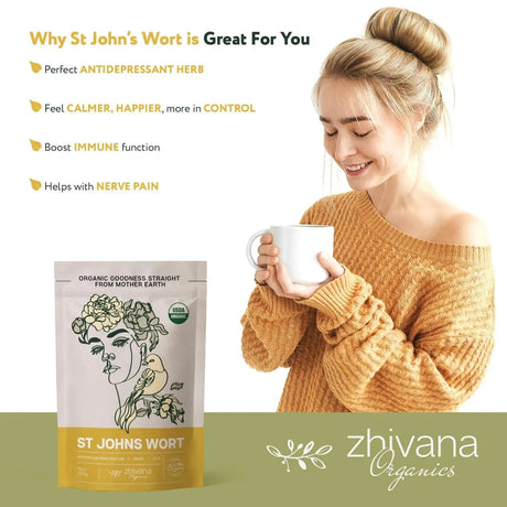 ZHIVANA ORGANICS - Zhivana Organics St Johns Wort Herb 283Gr. - The Red Vitamin MX - Suplementos Alimenticios - {{ shop.shopifyCountryName }}