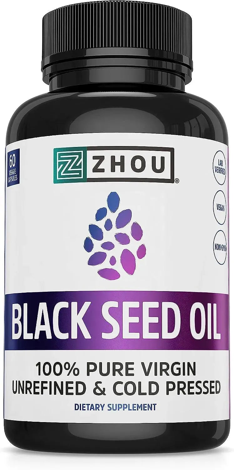 ZHOU - Zhou Nutrition Black Seed Oil 60 Capsulas - The Red Vitamin MX - Suplementos Alimenticios - {{ shop.shopifyCountryName }}