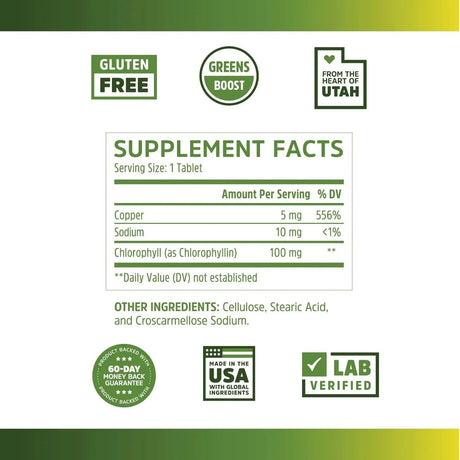 ZHOU - Zhou Nutrition Chlorophyll 90 Tabletas - The Red Vitamin MX - Suplementos Alimenticios - {{ shop.shopifyCountryName }}