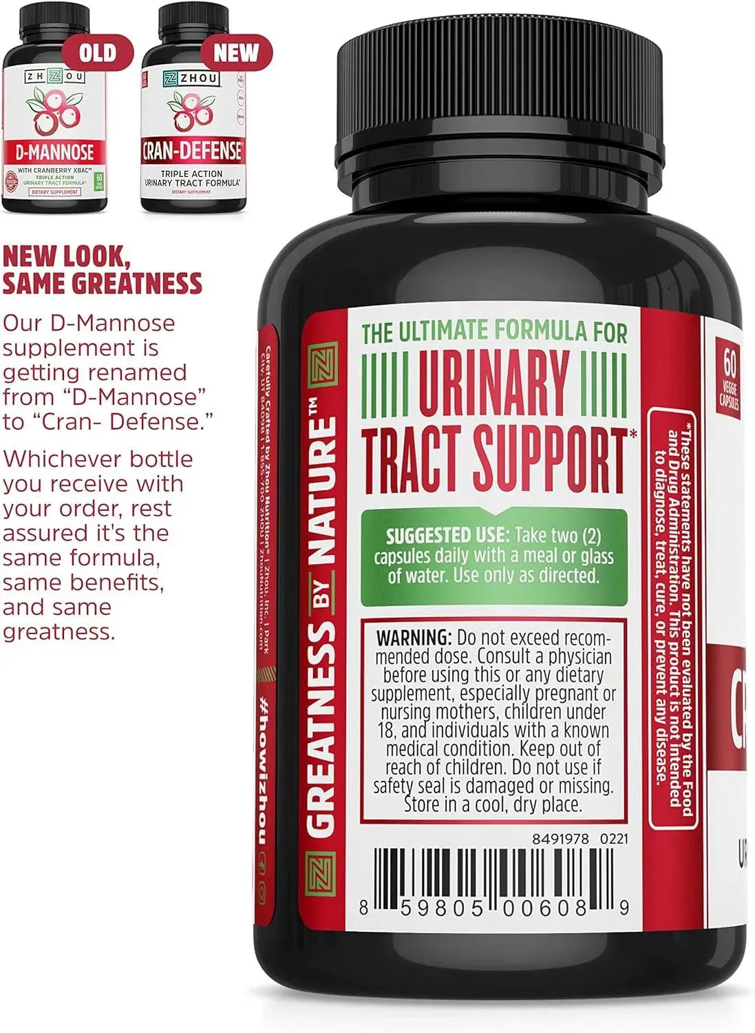 ZHOU - Zhou Nutrition Cran Defense 60 Capsulas - The Red Vitamin MX - Suplementos Alimenticios - {{ shop.shopifyCountryName }}