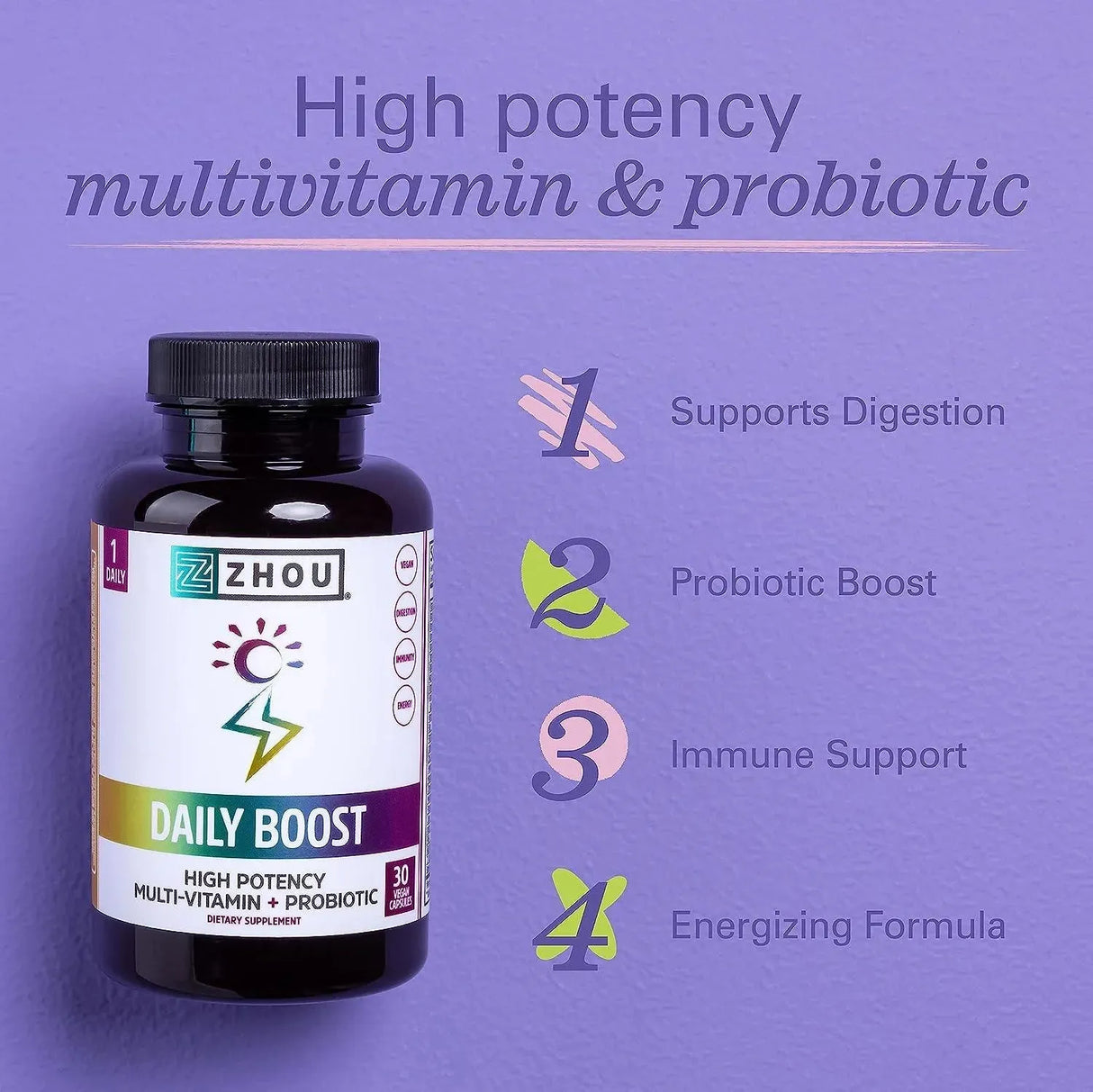 ZHOU - Zhou Nutrition Daily Boost Multivitamin 30 Capsulas - The Red Vitamin MX - Suplementos Alimenticios - {{ shop.shopifyCountryName }}