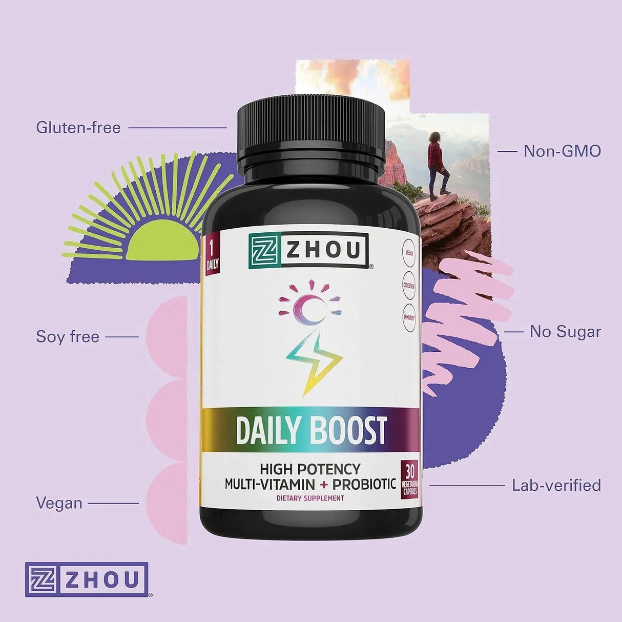 ZHOU - Zhou Nutrition Daily Boost Multivitamin 30 Capsulas - The Red Vitamin MX - Suplementos Alimenticios - {{ shop.shopifyCountryName }}