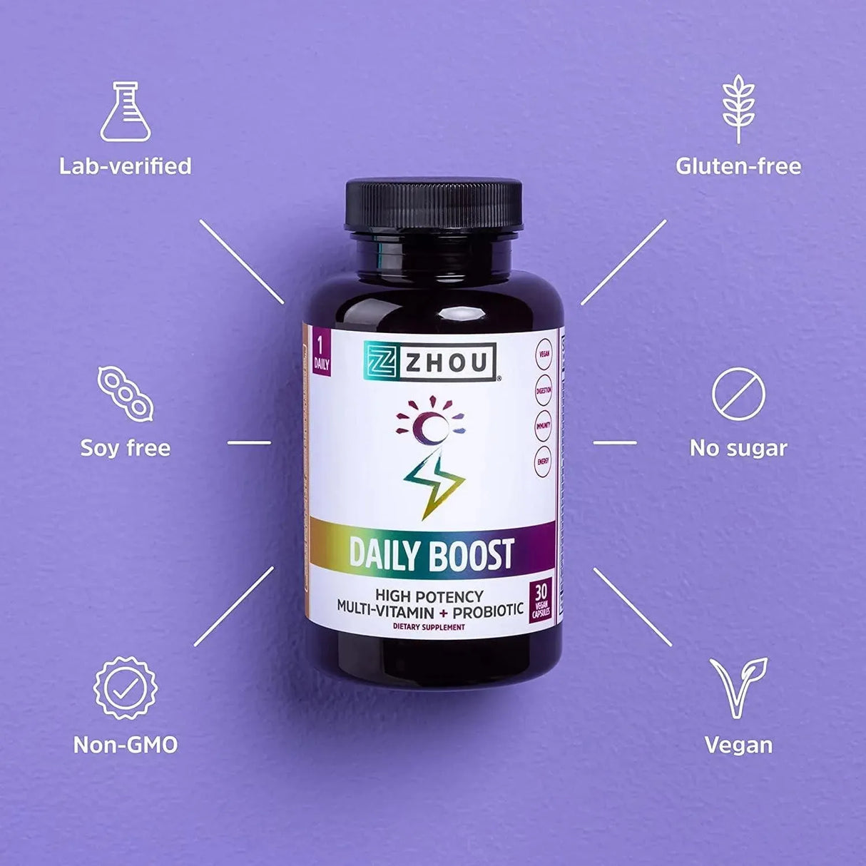 ZHOU - Zhou Nutrition Daily Boost Multivitamin 60 Capsulas - The Red Vitamin MX - Suplementos Alimenticios - {{ shop.shopifyCountryName }}