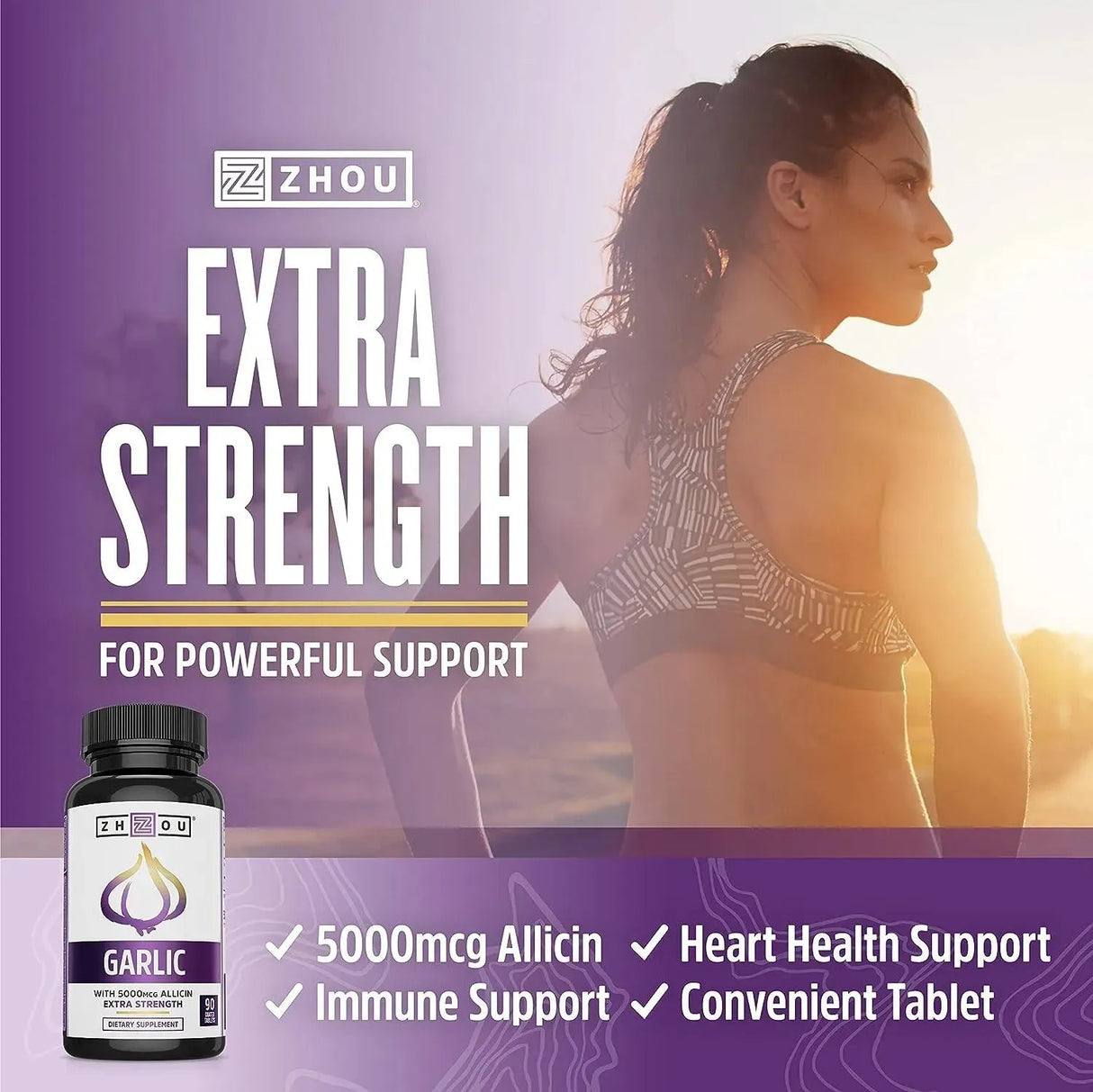 ZHOU - Zhou Nutrition Garlic Supplement 90 Tabletas - The Red Vitamin MX - Suplementos Alimenticios - {{ shop.shopifyCountryName }}