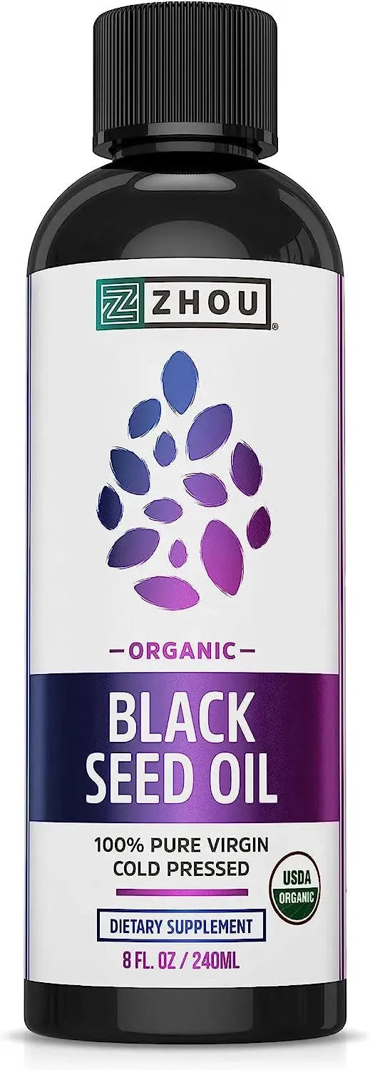 ZHOU - Zhou Organic Black Seed Oil Cold Pressed 240Ml. - The Red Vitamin MX - Suplementos Alimenticios - {{ shop.shopifyCountryName }}