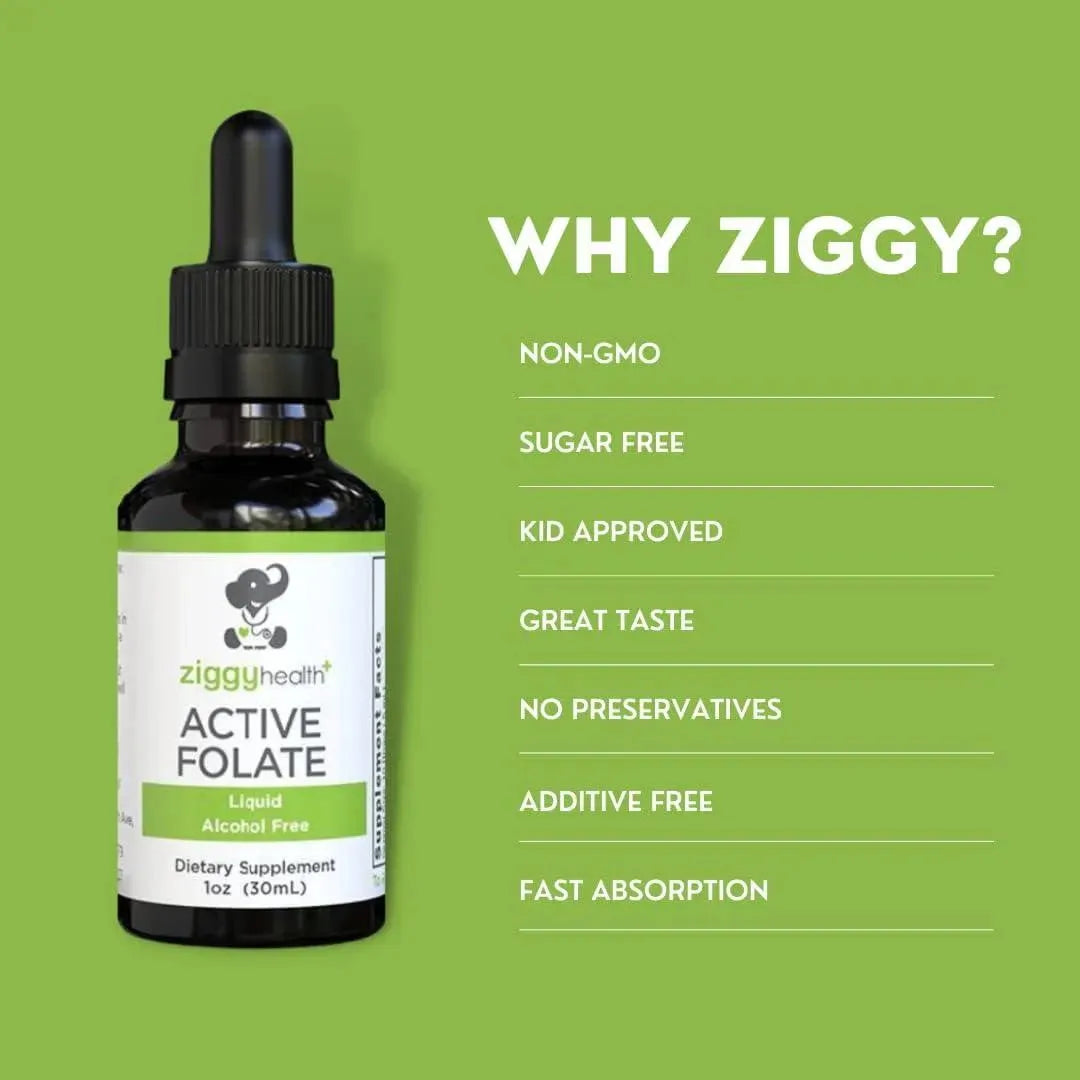 ZIGGY HEALTH - Ziggy Baby Active Folate Pure Liquid Extract 1 Fl.Oz. - The Red Vitamin MX - Suplementos Alimenticios - {{ shop.shopifyCountryName }}