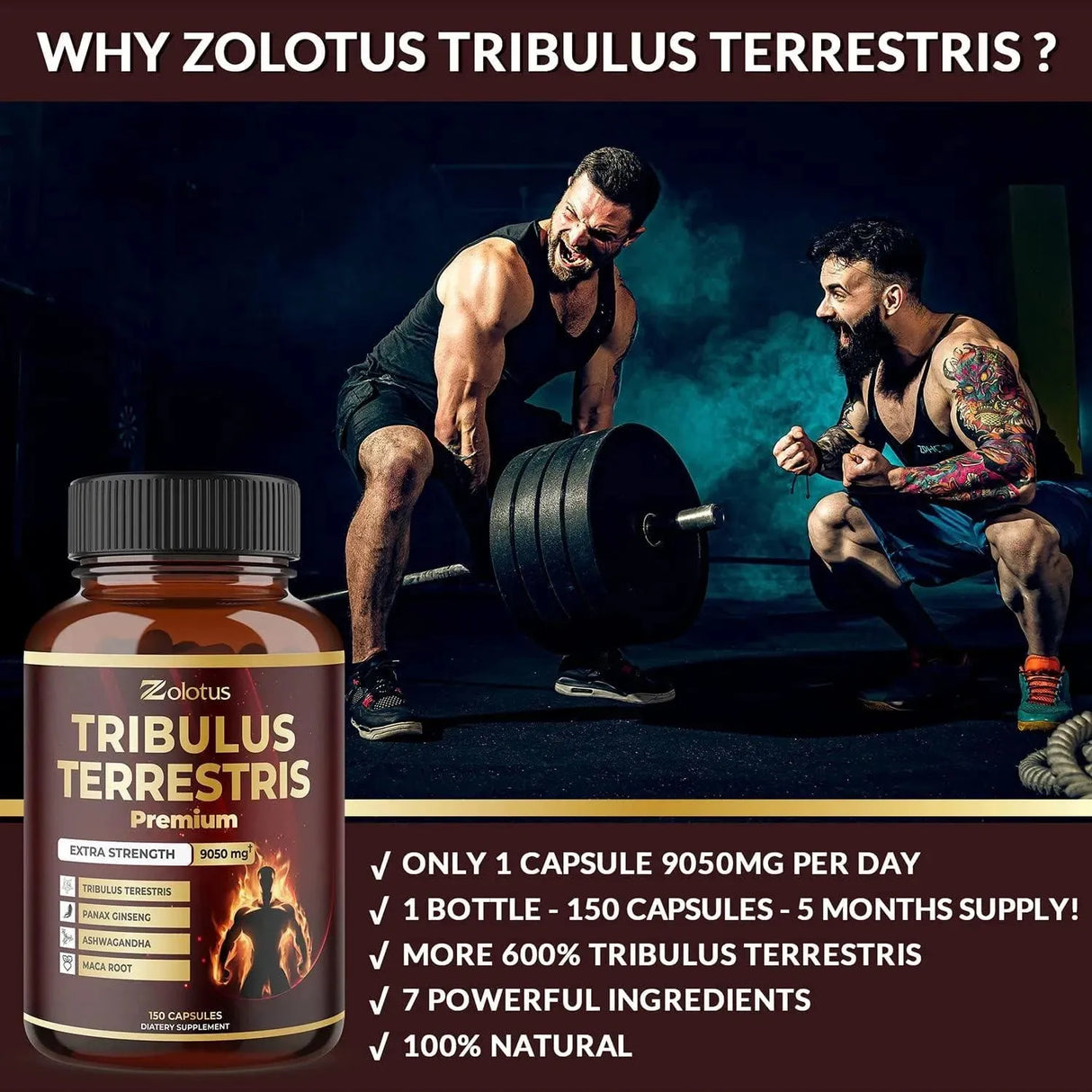 ZOLOTUS - Zolotus Tribulus Terrestris 9050Mg. 150 Capsulas - The Red Vitamin MX - Suplementos Alimenticios - {{ shop.shopifyCountryName }}
