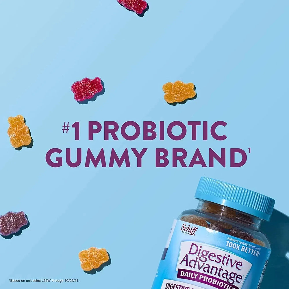 DIGESTIVE ADVANTAGE - Digestive Advantage Probiotic Daily Probiotics Gummies 80 Gomitas - The Red Vitamin MX - Suplementos Alimenticios - {{ shop.shopifyCountryName }}