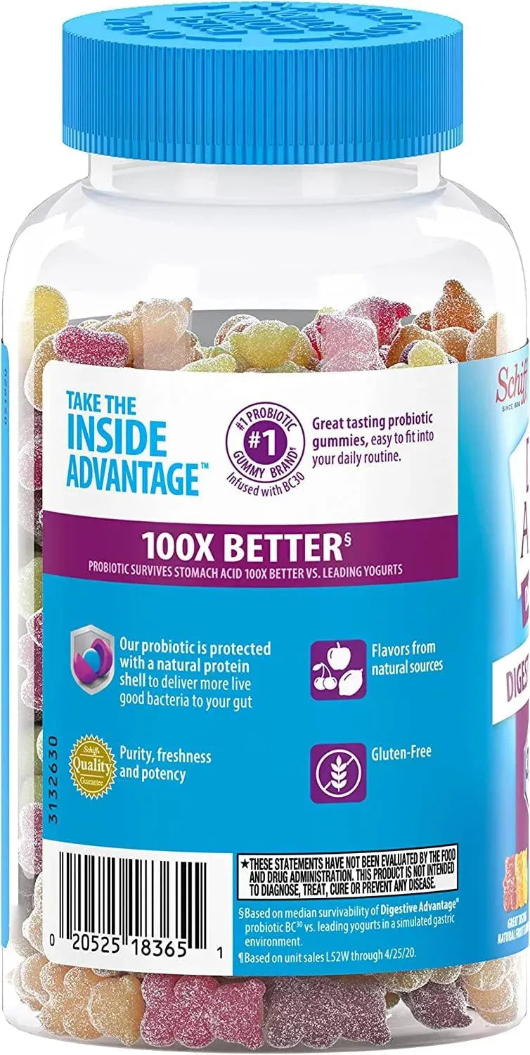 DIGESTIVE ADVANTAGE - Digestive Advantage Probiotic Daily Probiotics Gummies 80 Gomitas - The Red Vitamin MX - Suplementos Alimenticios - {{ shop.shopifyCountryName }}