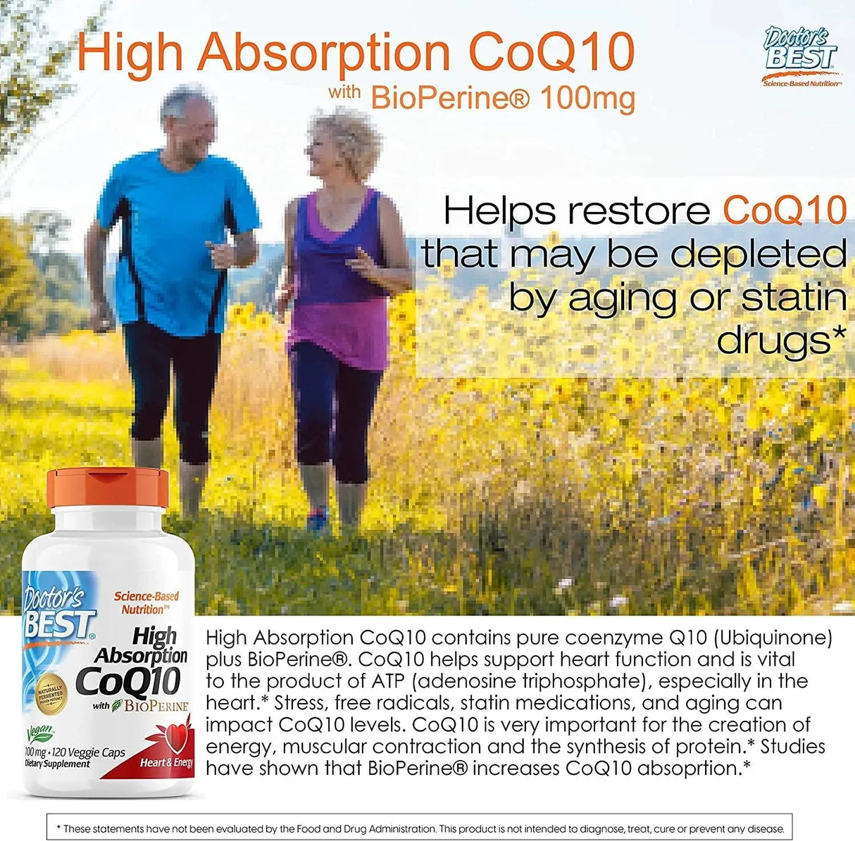 DOCTOR'S BEST - Doctor's Best High Absorption CoQ10 with BioPerine 100Mg. 120 Capsulas Blandas - The Red Vitamin MX - Suplementos Alimenticios - {{ shop.shopifyCountryName }}