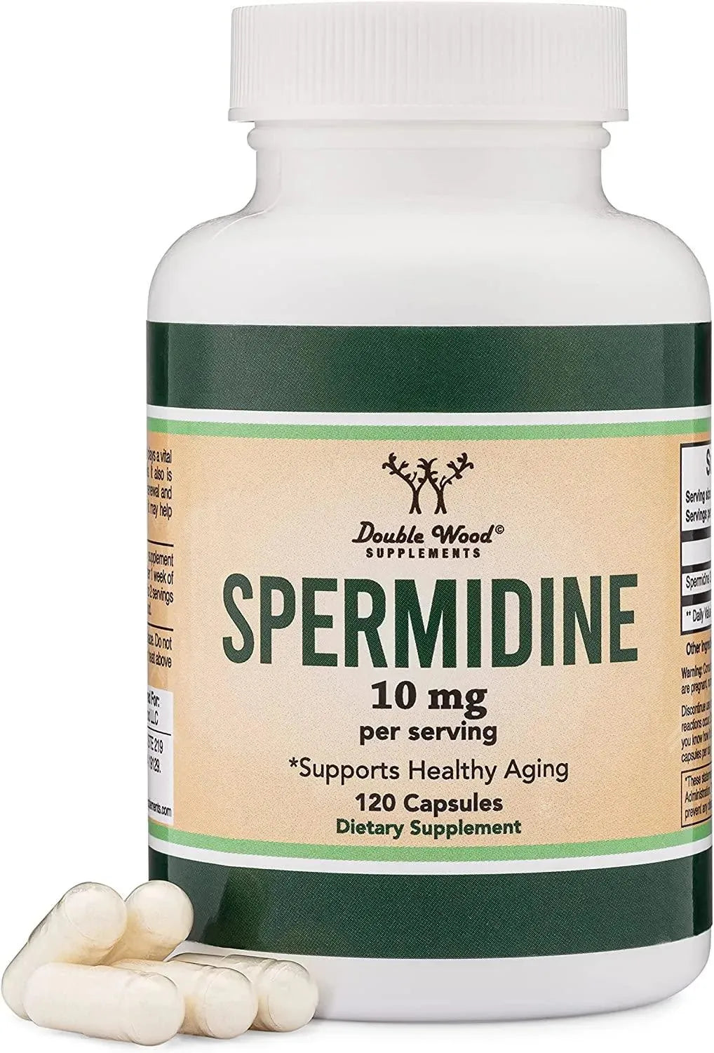 DOUBLE WOOD SUPPLEMENTS - Double Wood Supplements Spermidine Supplement 10Mg. 120 Capsulas - The Red Vitamin MX - Suplementos Alimenticios - {{ shop.shopifyCountryName }}