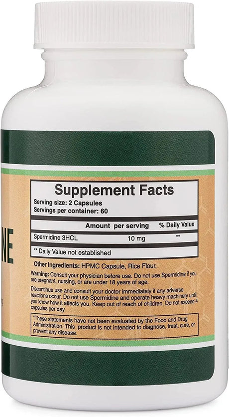 DOUBLE WOOD SUPPLEMENTS - Double Wood Supplements Spermidine Supplement 10Mg. 120 Capsulas - The Red Vitamin MX - Suplementos Alimenticios - {{ shop.shopifyCountryName }}