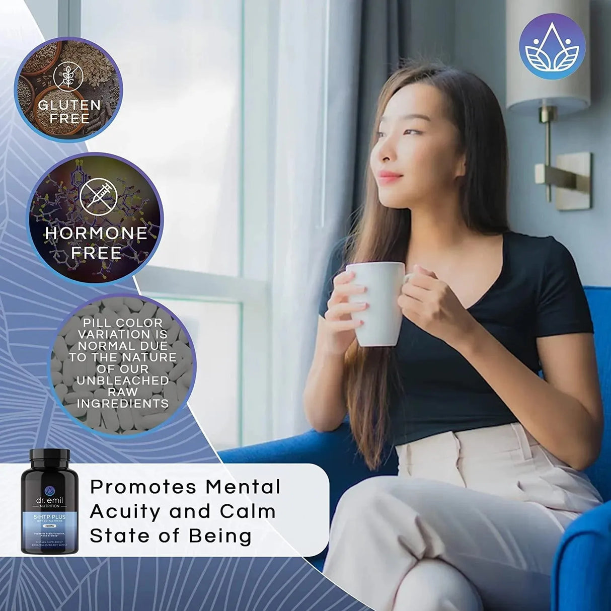 DR EMIL NUTRITION - DR EMIL NUTRITION 200 MG 5-HTP Plus Serotonin Synthesizers and Cofactor B6 60 Capsulas - The Red Vitamin MX - Suplementos Alimenticios - {{ shop.shopifyCountryName }}