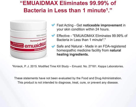 EMUAID - EMUAIDMAX Ointment Eczema Cream Maximum Strength Treatment 2Oz. - The Red Vitamin MX - Ungüentos De Primeros Auxilios - {{ shop.shopifyCountryName }}