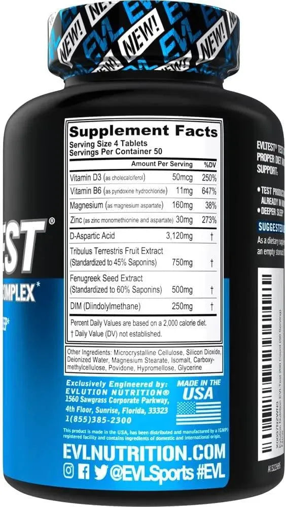 EVLUTION - Evlution Nutrition Testosterone Booster EVL Test 200 Tabletas - The Red Vitamin MX - Suplementos Alimenticios - {{ shop.shopifyCountryName }}