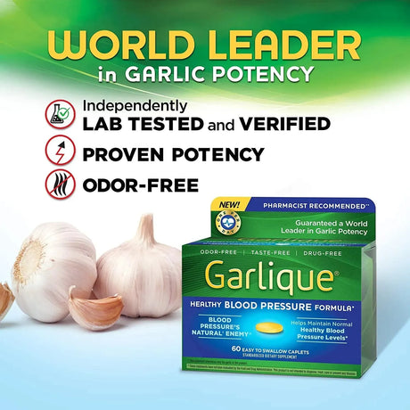 GARLIQUE - Garlique Healthy Blood Pressure Formula 60 Tabletas - The Red Vitamin MX - Suplementos Alimenticios - {{ shop.shopifyCountryName }}