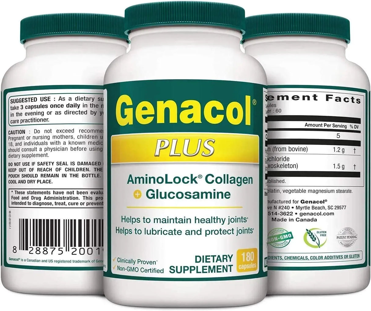 GENACOL - Genacol Plus Glucosamine Collagen Joint 180 Capsulas - The Red Vitamin MX - Suplementos Alimenticios - {{ shop.shopifyCountryName }}