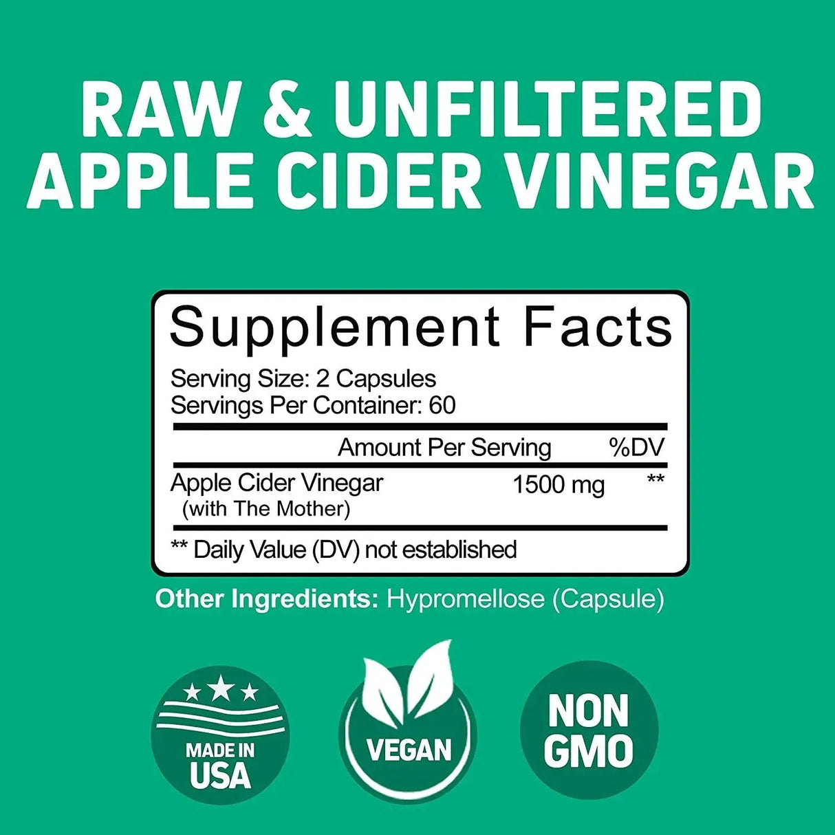 HERBTONICS - Herbtonics Raw Apple Cider Vinegar 120 Capsulas - The Red Vitamin MX - Suplementos Alimenticios - {{ shop.shopifyCountryName }}