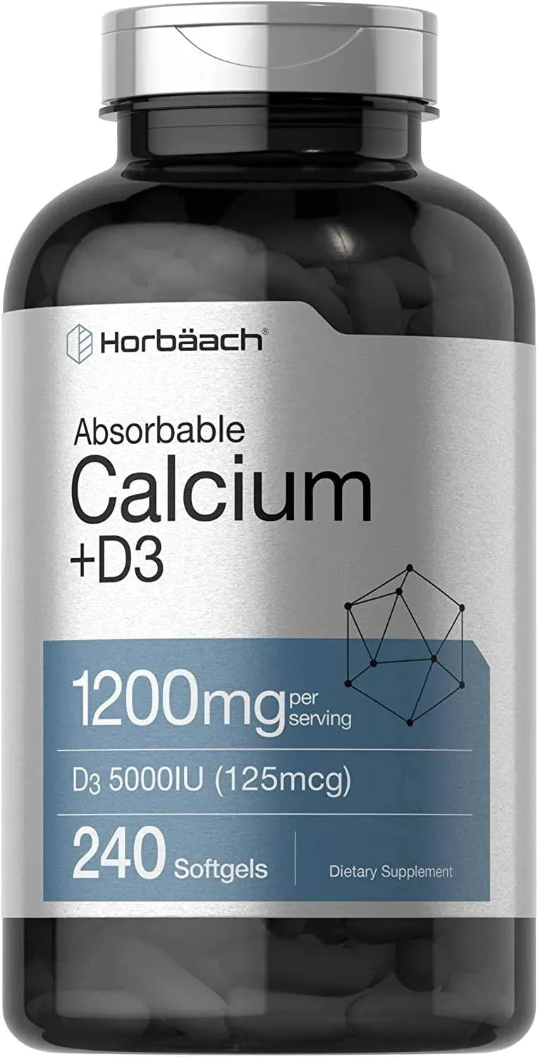 HORBAACH - Horbaach Absorbable Calcium 1200Mg. + D3 5000IU 240 Capsulas - The Red Vitamin MX - Suplementos Alimenticios - {{ shop.shopifyCountryName }}