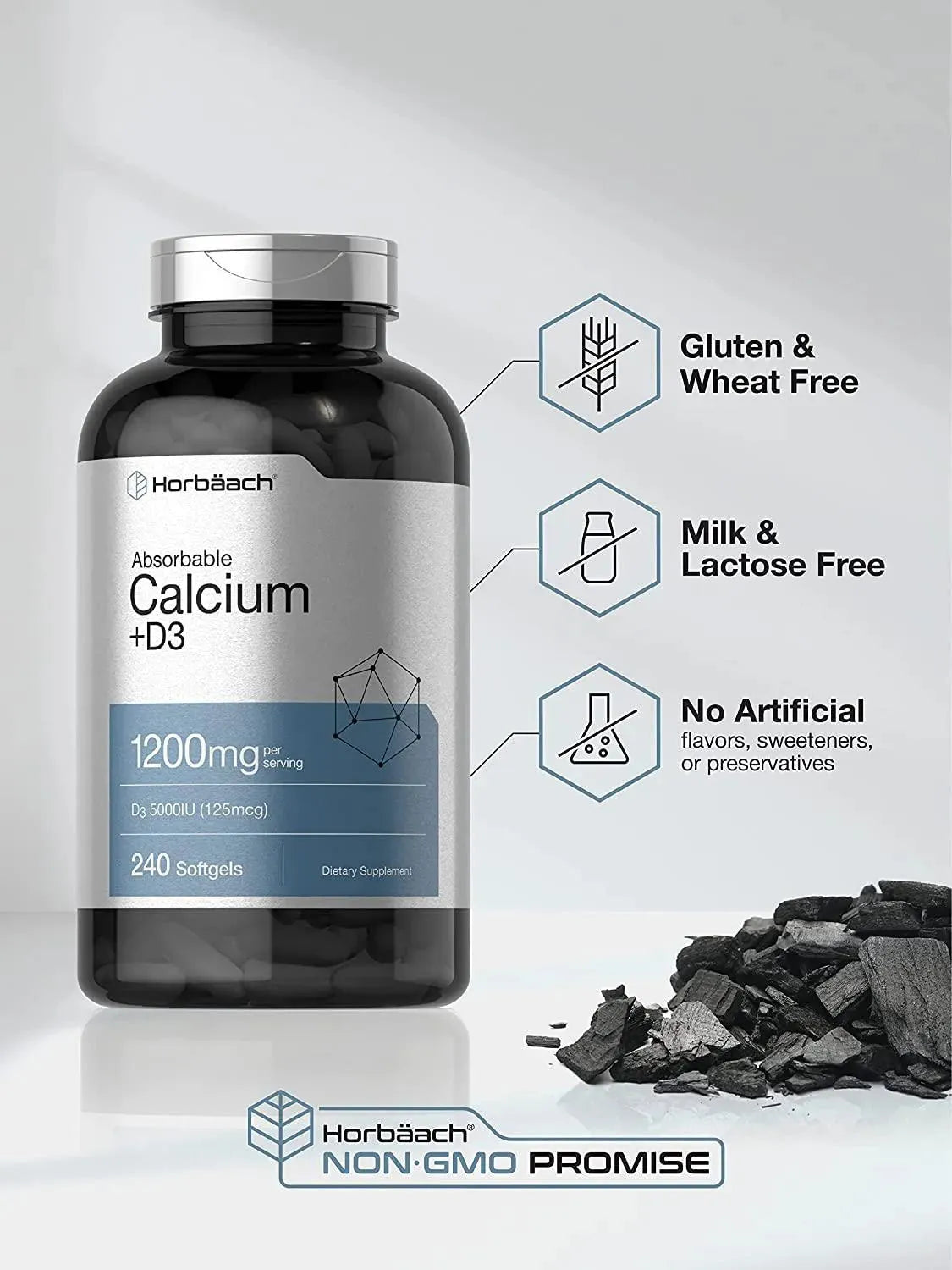 HORBAACH - Horbaach Absorbable Calcium 1200Mg. + D3 5000IU 240 Capsulas - The Red Vitamin MX - Suplementos Alimenticios - {{ shop.shopifyCountryName }}