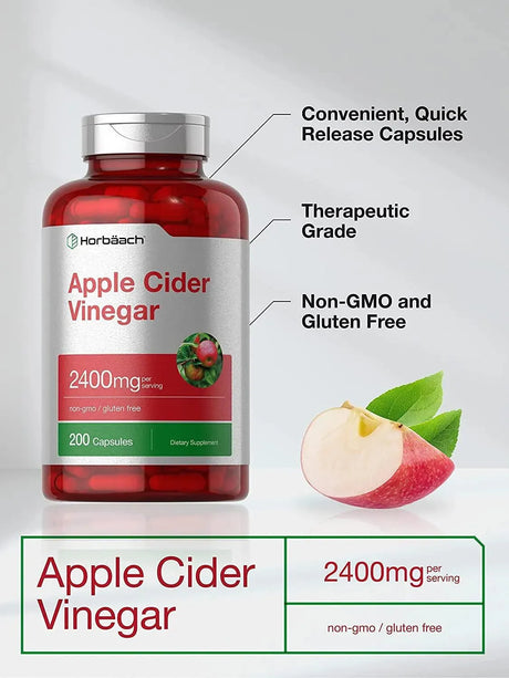 HORBAACH - Horbaach Apple Cider Vinegar 2400Mg. 200 Capsulas - The Red Vitamin MX - Suplementos Alimenticios - {{ shop.shopifyCountryName }}