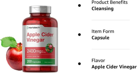 HORBAACH - Horbaach Apple Cider Vinegar 2400Mg. 200 Capsulas - The Red Vitamin MX - Suplementos Alimenticios - {{ shop.shopifyCountryName }}