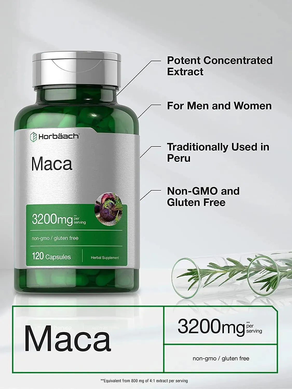 HORBAACH - Horbaach Maca 3200Mg. 120 Capsulas - The Red Vitamin MX - Suplementos Alimenticios - {{ shop.shopifyCountryName }}
