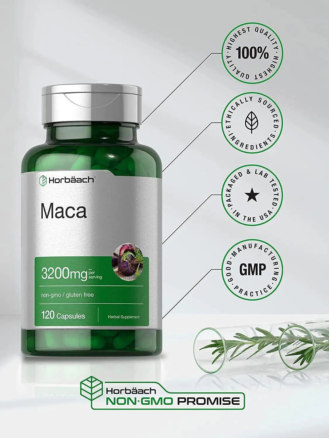 HORBAACH - Horbaach Maca 3200Mg. 120 Capsulas - The Red Vitamin MX - Suplementos Alimenticios - {{ shop.shopifyCountryName }}