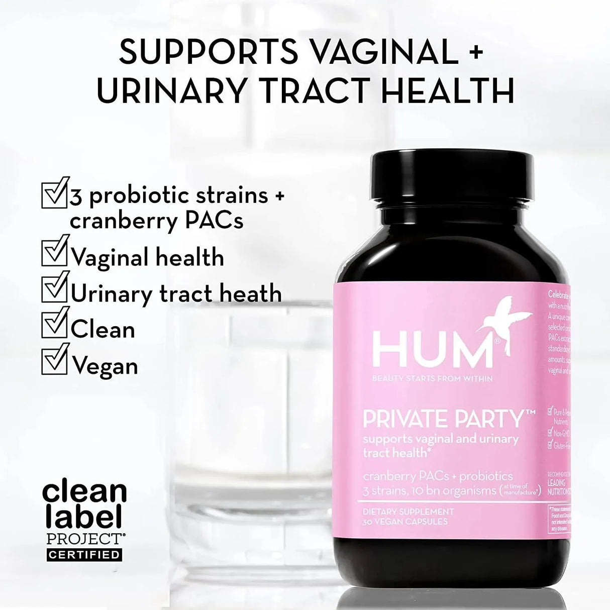 HUM - HUM Private Party Daily Vaginal Probiotic 30 Capsulas - The Red Vitamin MX - Suplementos Alimenticios - {{ shop.shopifyCountryName }}