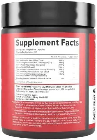 INNOSUPPS - InnoSupps Inno Shred Day Time Fat Burner 60 Capsulas - The Red Vitamin MX - Suplementos Alimenticios - {{ shop.shopifyCountryName }}