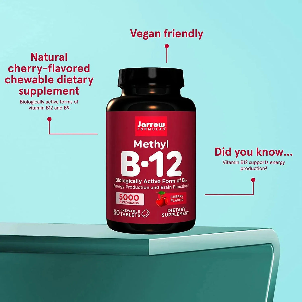 JARROW FORMULAS - Jarrow Formulas Methylcobalamin Methyl B12 5000Mcg. 60 Pastillas Chupables - The Red Vitamin MX - Suplementos Alimenticios - {{ shop.shopifyCountryName }}