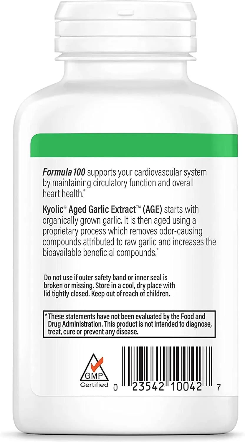 KYOLIC - Kyolic Aged Garlic Extract Formula 100 Original Cardiovascular 200 Capsulas - The Red Vitamin MX - Suplementos Alimenticios - {{ shop.shopifyCountryName }}