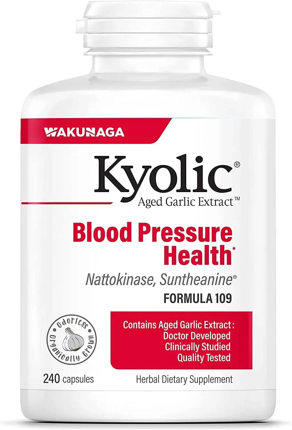 KYOLIC - Kyolic Aged Garlic Extract Formula 109, Blood Pressure Health 240 Capsulas - The Red Vitamin MX - Suplementos Alimenticios - {{ shop.shopifyCountryName }}