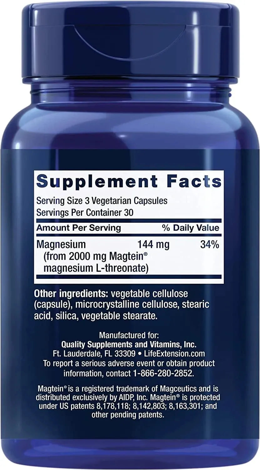 LIFE EXTENSION - Life Extension Neuro-Mag Magnesium L-Threonate 90 Capsulas - The Red Vitamin MX - Suplementos Alimenticios - {{ shop.shopifyCountryName }}