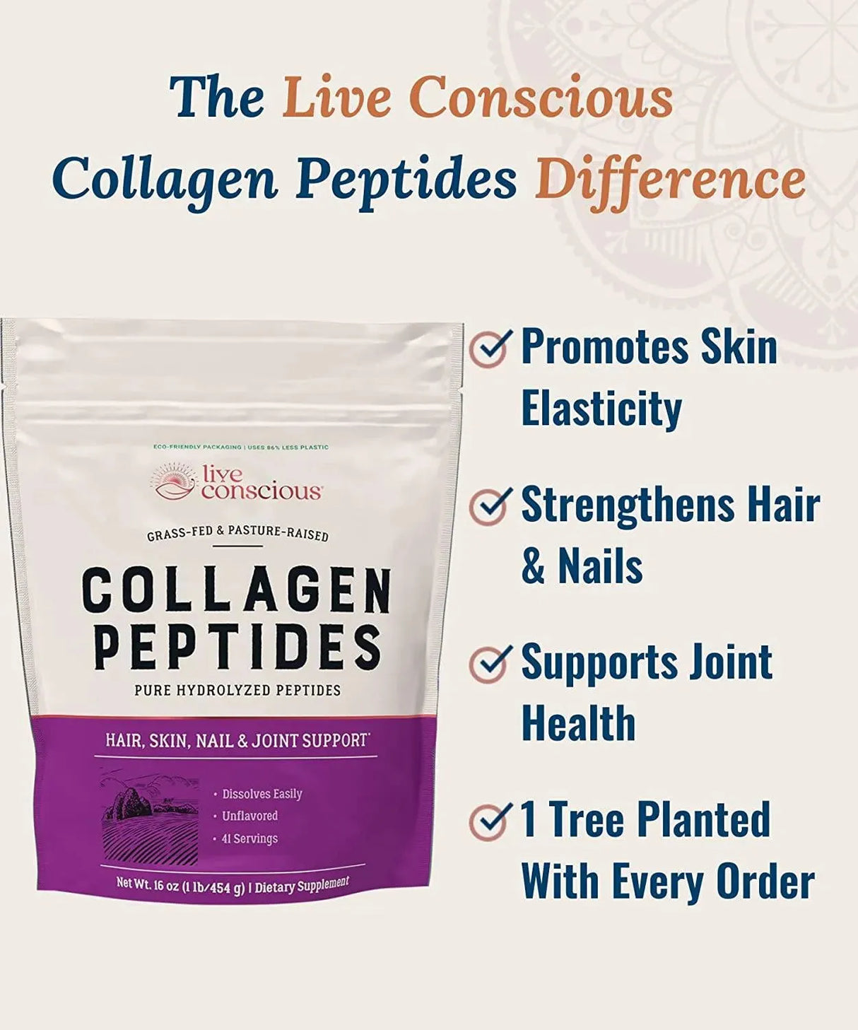 LIVE CONSCIOUS - Live Conscious Collagen Peptides Powder 16Oz. - The Red Vitamin MX - Suplementos Alimenticios - {{ shop.shopifyCountryName }}